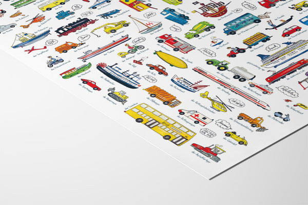 Wimmelposter: Schau mal, so viele Fahrzeuge!