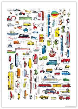 Wimmelposter: Schau mal, so viele Fahrzeuge!