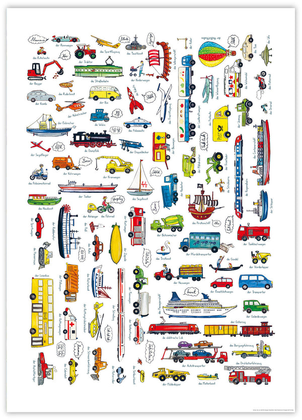 Wimmelposter: Schau mal, so viele Fahrzeuge!