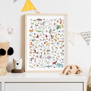 Wimmelposter: Schau mal, so viele Tiere!