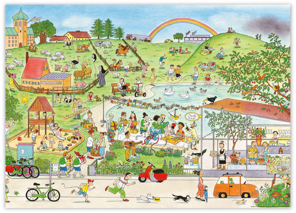 Wimmelposter: Wimmlingen – Sommer