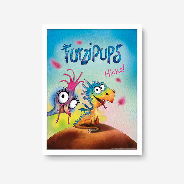 Furzipups Poster - Hicksi Huhn – weiss