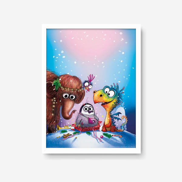 Furzipups Poster - Weihnachten – weiss