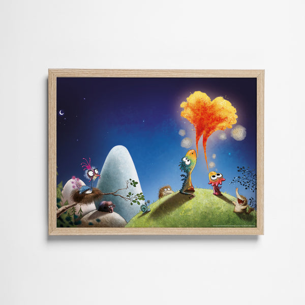Furzipups Poster - Nacht – eiche