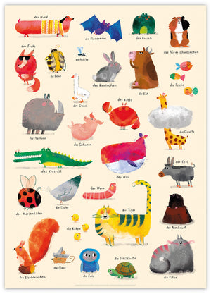 Wimmelposter: Meine ersten Tiere