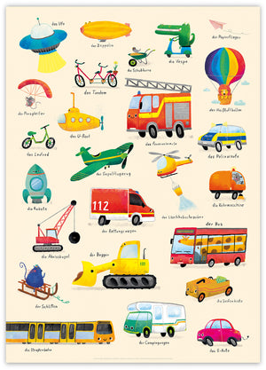 Wimmelposter: Meine ersten Fahrzeuge
