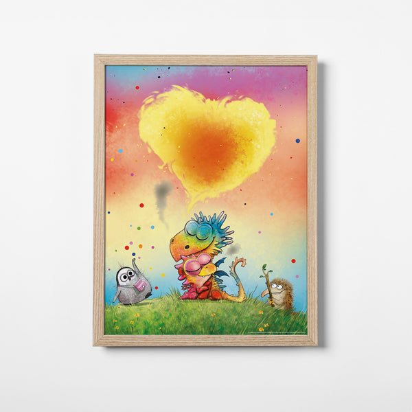 Furzipups Poster - Echte Liebe – eiche