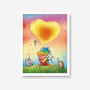 Furzipups Poster - Echte Liebe – weiss