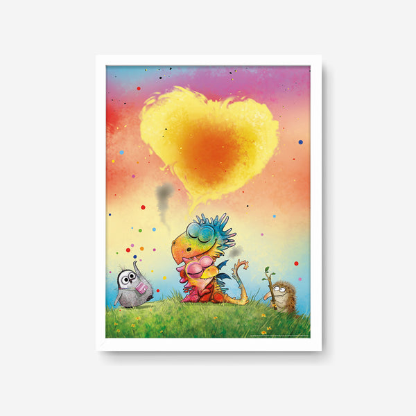Furzipups Poster - Echte Liebe – weiss